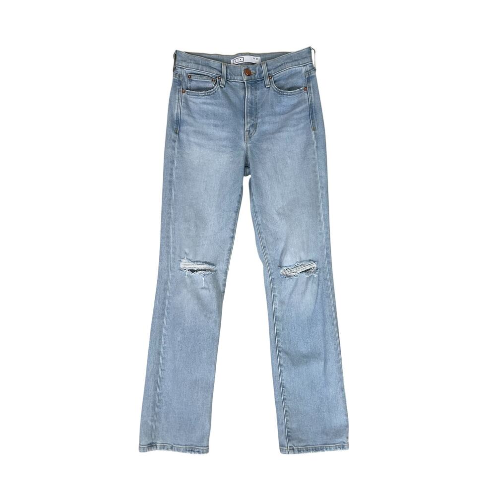 AYR Straight Leg Distressed Jeans Light Wash Size 28 Chic Minimalist